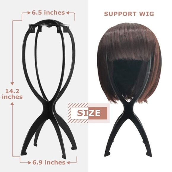 DREAMLOVER Wig and Hat Head Stand, Black - Picture 4 of 5
